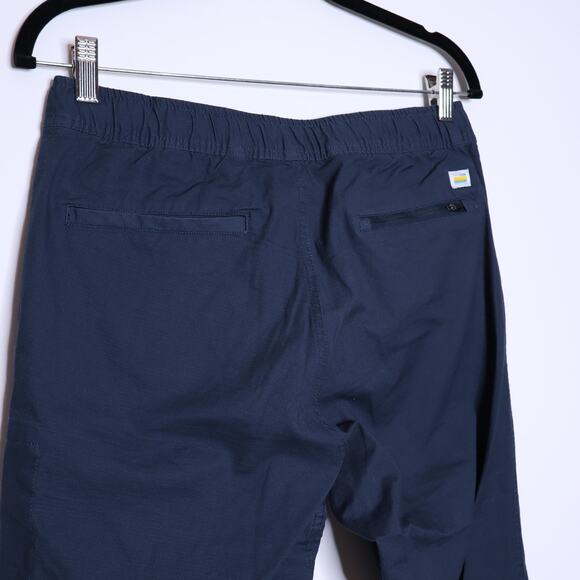 VUORI Ripstop Pant Indigo Tapered Leg Cotton Zip Pocket Stretch Casual Men's M - Picture 12 of 14